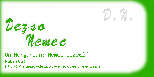 dezso nemec business card